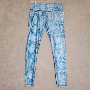 Pro-Fit Sportswear Pants Womens Leggings Blue Mid Rise‎ Stretch Breathable L New
